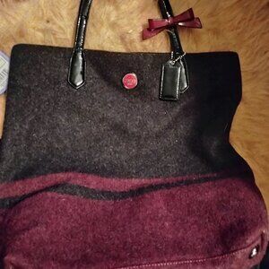 Wool Coach Tote
